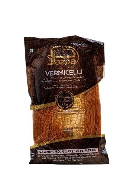 شعيرية (Vermicelli) - ماركة جازا (Jazza)، مصنوعة من دقيق القمح المحمص، الوزن الصافي 150 غرام. <br> <span class='text-color-warm'>سيتوفر قريباً</span>